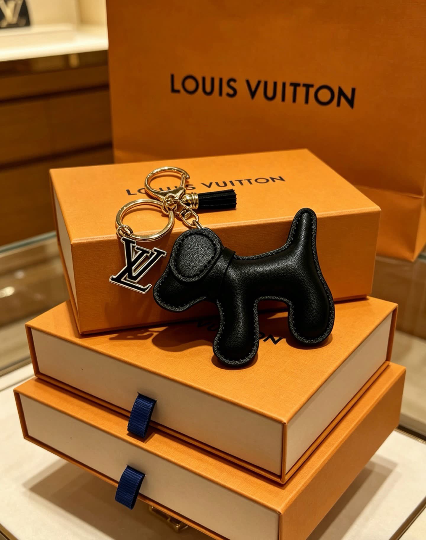 Louis Vuitton Dog Keychain